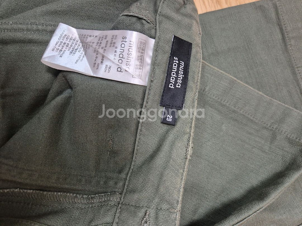 무신사스탠다드 레플리카 퍼티그팬츠 29(카키)--3