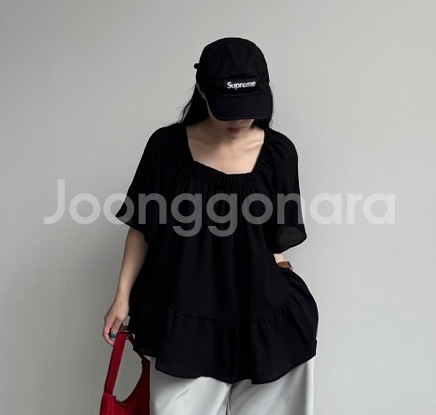 (새제품) 모네 스퀘어 블라우스--0