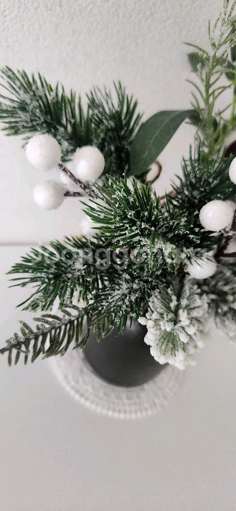 새상품)눈꽃 조화 화병포함--1