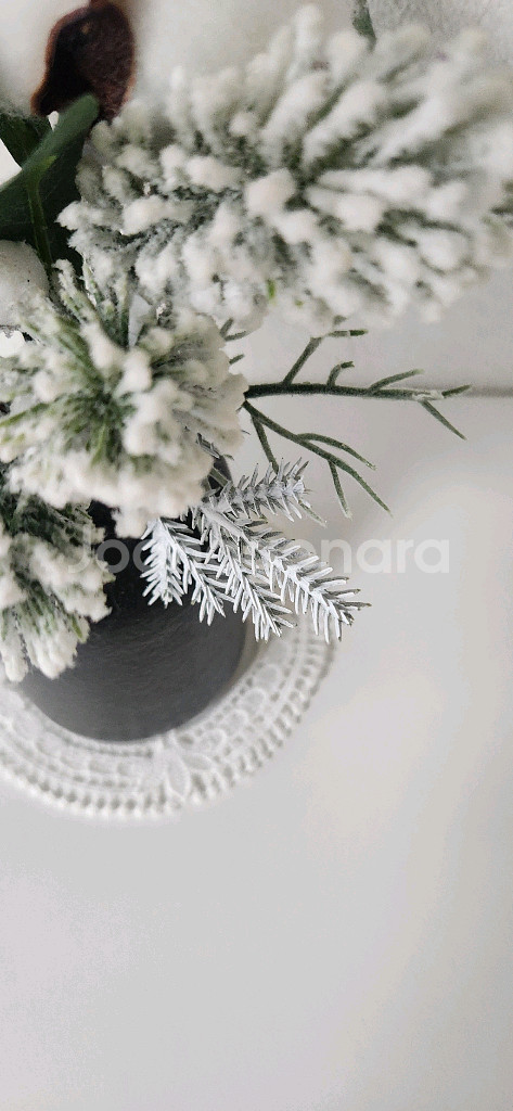 새상품)눈꽃 조화 화병포함--6