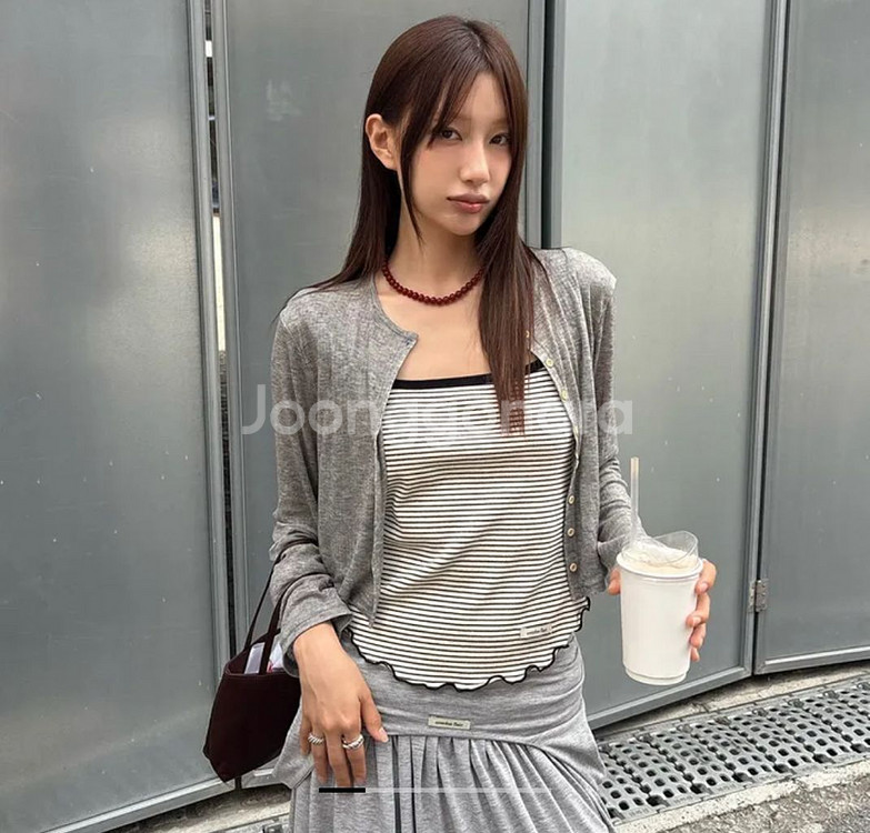 오버듀플레어 소프트가디건--0