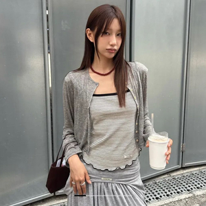 오버듀플레어 슬리브리스 스트라이프