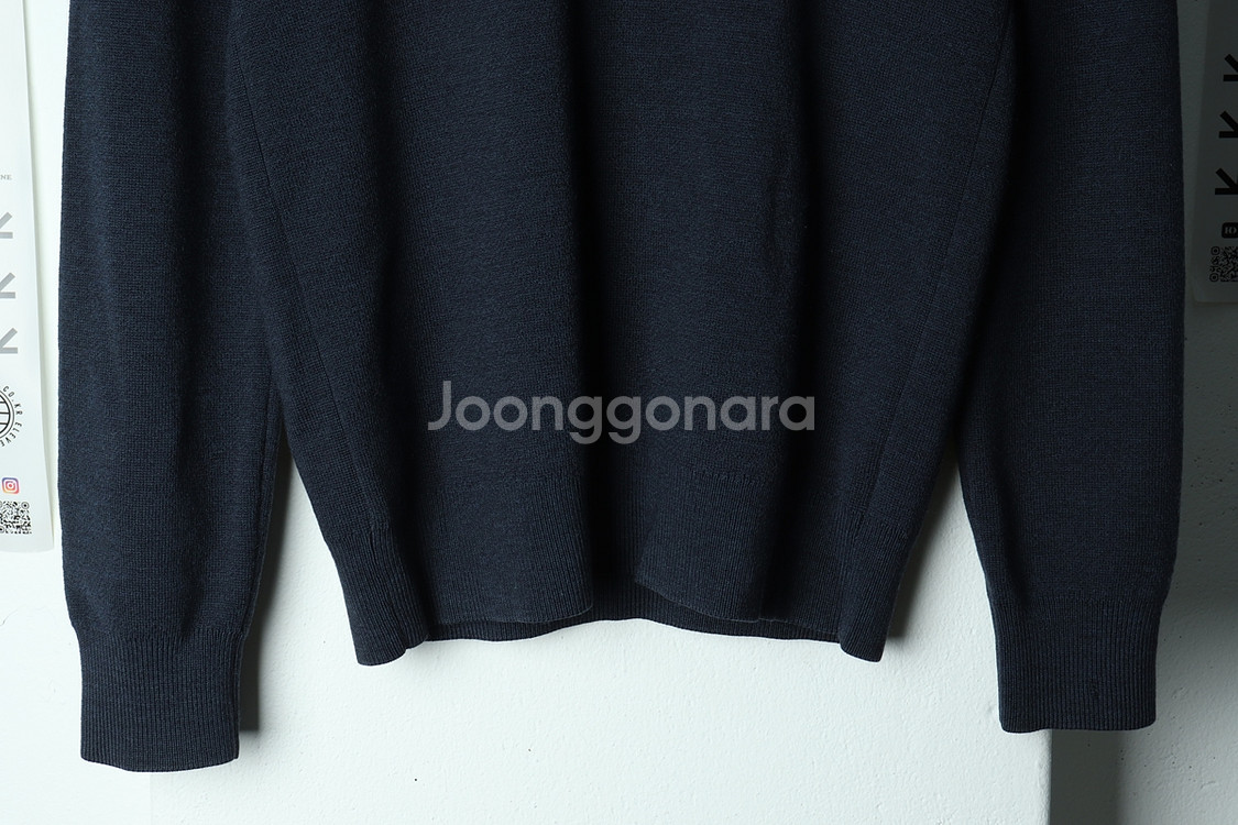 (S) 띠어리 니트 카라 네이비--3