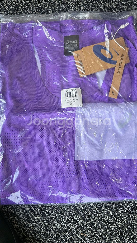 아식스 메타런 싱글렛 퍼플 M.100.새상품--0