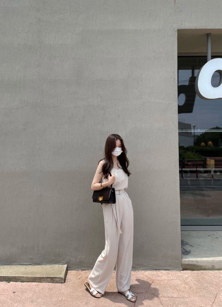 실크 슬랙스 베이지 s--4