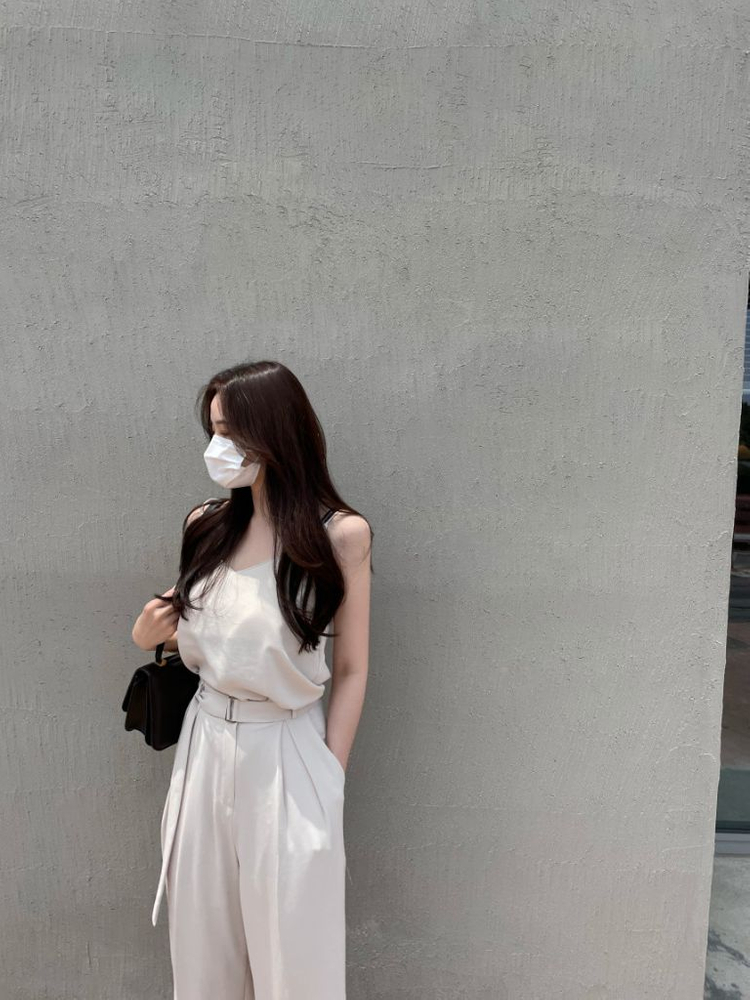 실크 슬랙스 베이지 s--1