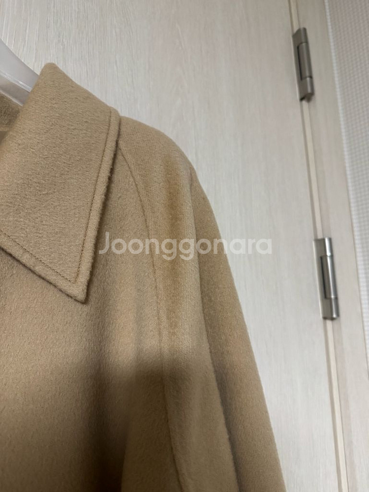 루흐 a17h 카멜베이지 벨티드 캐시미어 코트--5