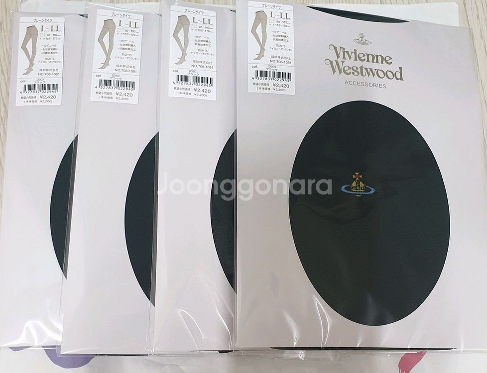 비비안웨스트우드 스타킹 블랙 (2개)--0