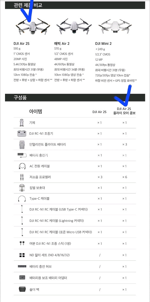 미개봉 DJI 매빅 에어2s 플라이모어 콤보 드론--1