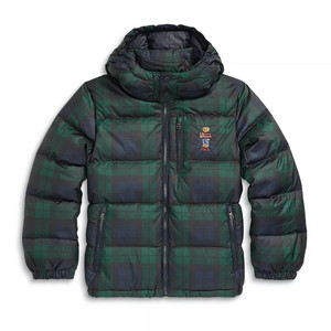 폴로 랄프로렌 베어 덕다운 타탄 패딩 보이즈 XL사이즈