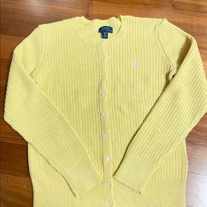 (XL)폴로 걸즈 하찌 가디건 버터크림+핑크포니