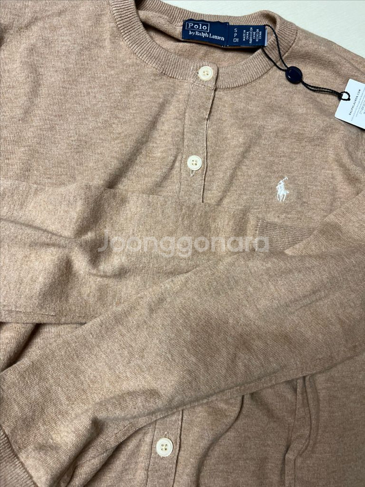 폴로 피마코튼 가디건 베이지s새상품 (병행수입)--2