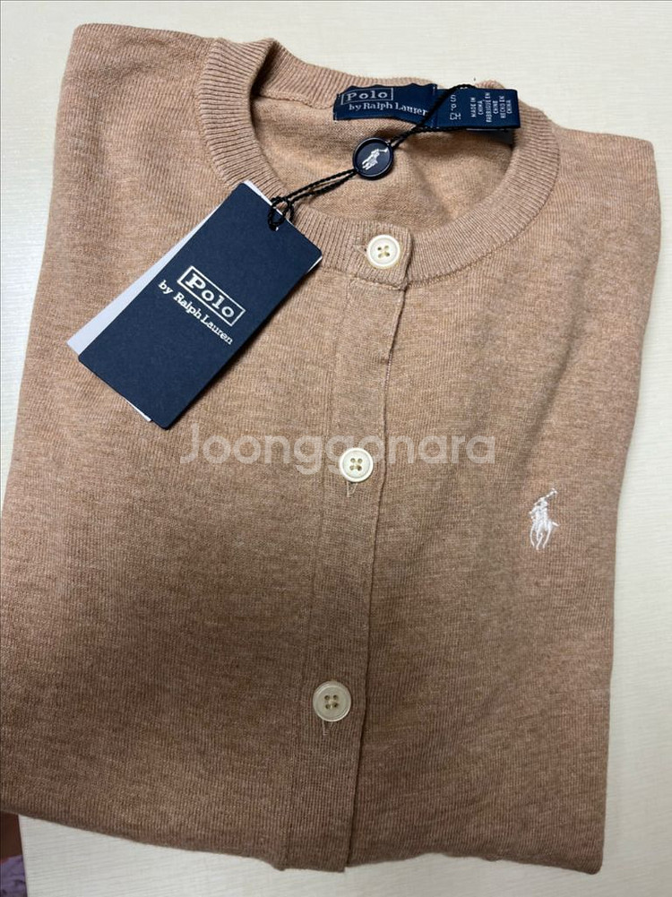 폴로 피마코튼 가디건 베이지s새상품 (병행수입)--0