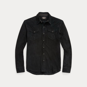 RRL 더블알엘 최고가 블랙 스웨이드 웨스턴 셔츠 (M