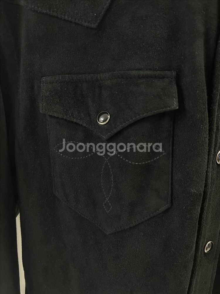 RRL 더블알엘 최고가 블랙 스웨이드 웨스턴 셔츠 (M--3