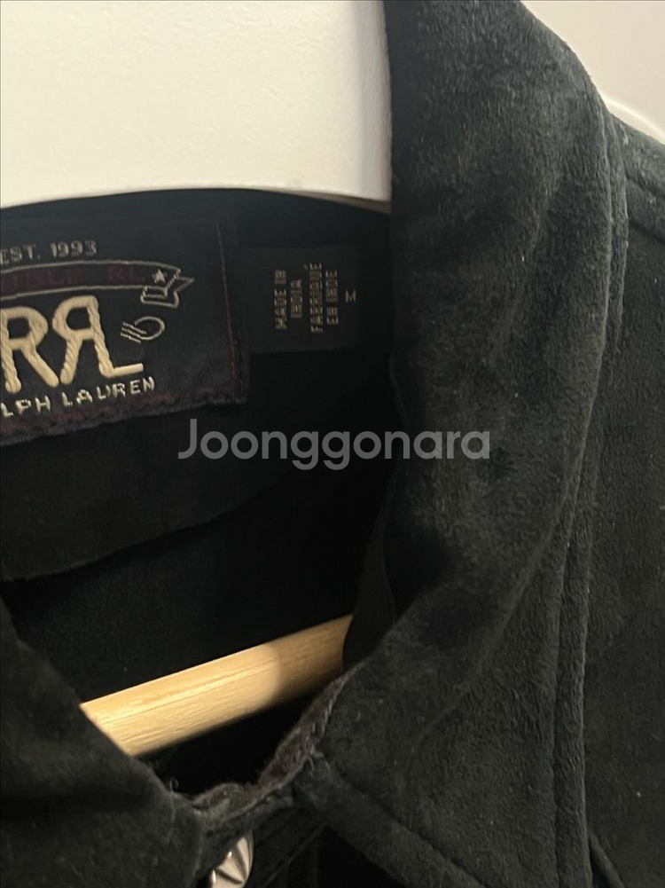 RRL 더블알엘 최고가 블랙 스웨이드 웨스턴 셔츠 (M--4