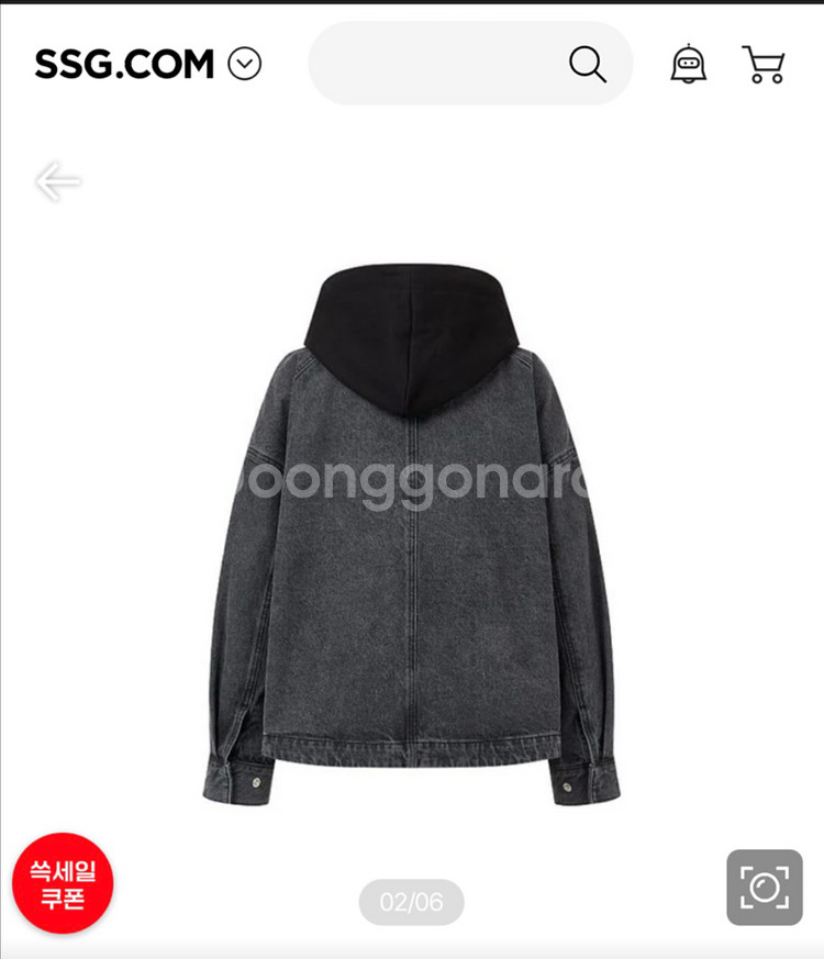 스튜디오 톰보이 여성 후드 청점퍼--1