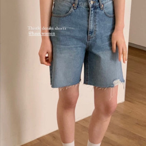 HAUS 하우스 디슬 데님 쇼츠 데님 반바지 m