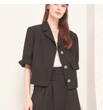 마인 mine 하프 슬리브 자켓 66 사이즈 정품 사이--1