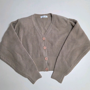 니트 크롭 가디건 F