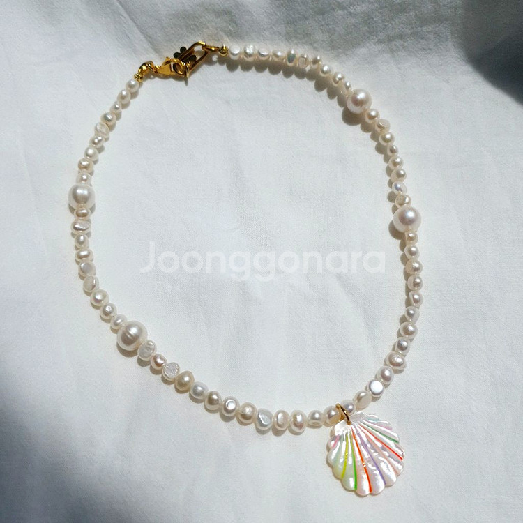 NOTTE 조개 진주 목걸이--0