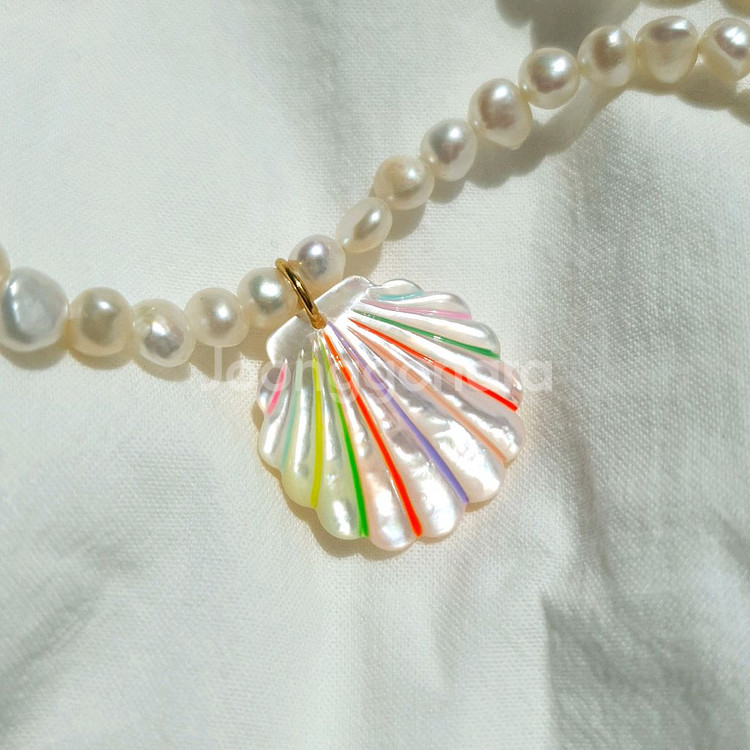 NOTTE 조개 진주 목걸이--1