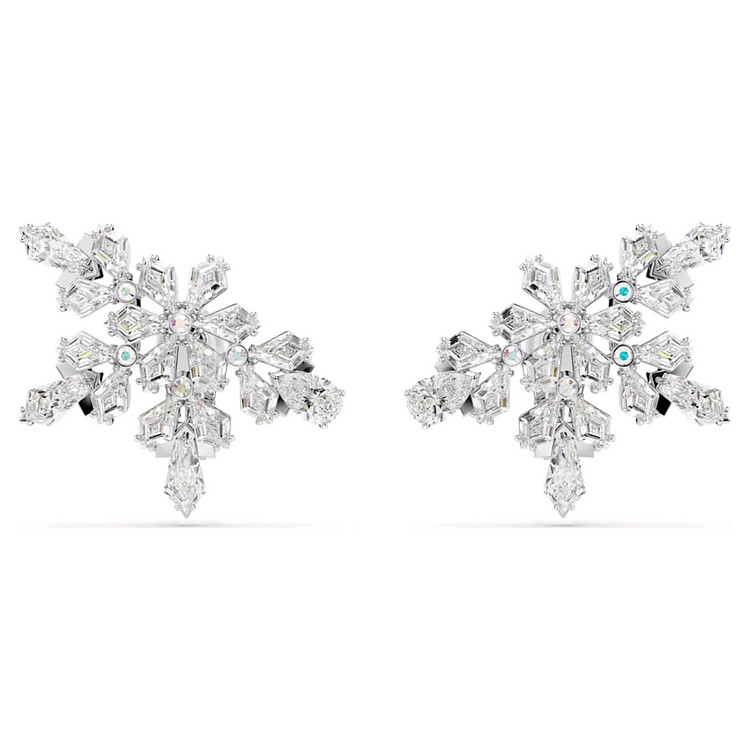 스와로브스키 Idyllia 눈꽃 클립 귀걸이 새상품--0