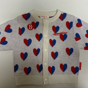 베베드피노 조이풀 하트 가디건 베이비 100사이즈