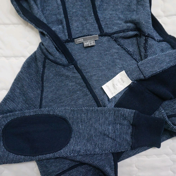 빈스 얇은 후드 집업 니트 자켓 가디건 여성 사랑봉봉 이미지