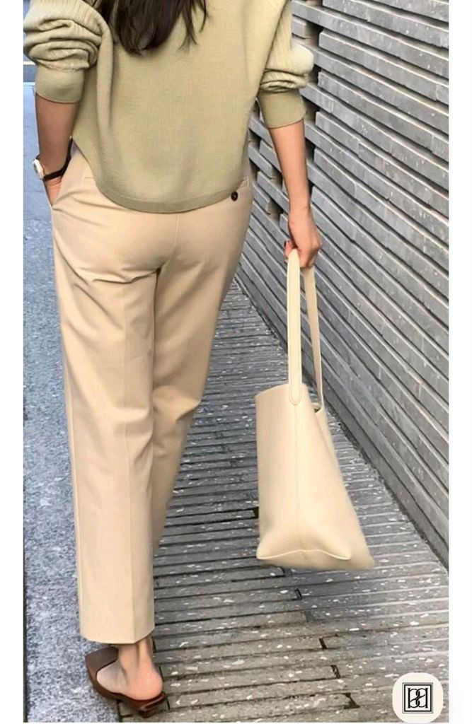 새상품)보웬 더블코튼 슬림팬츠M--5