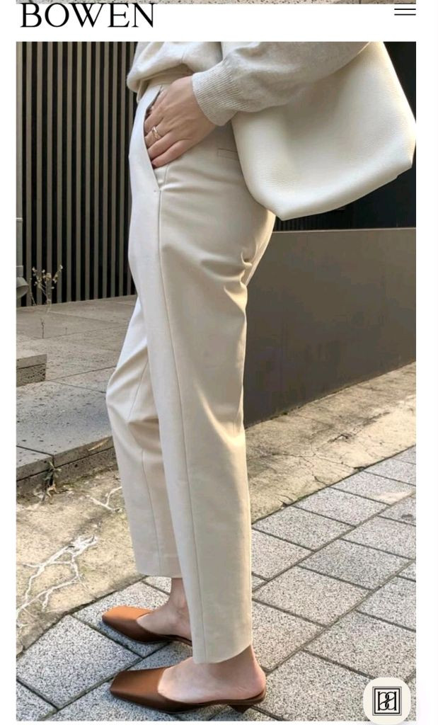 새상품)보웬 더블코튼 슬림팬츠M--2