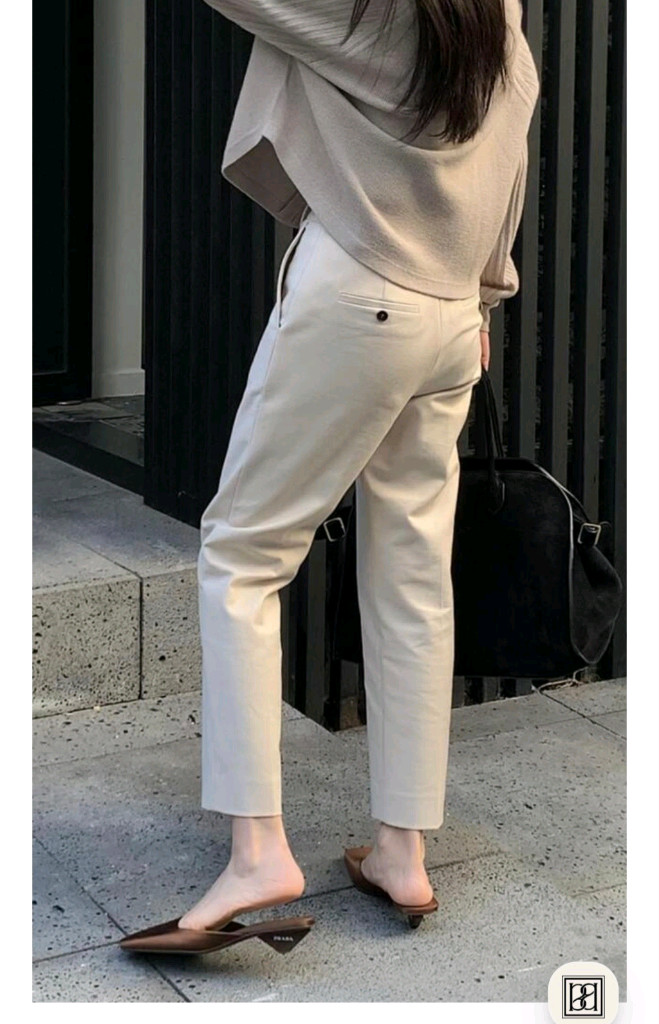 새상품)보웬 더블코튼 슬림팬츠M--3