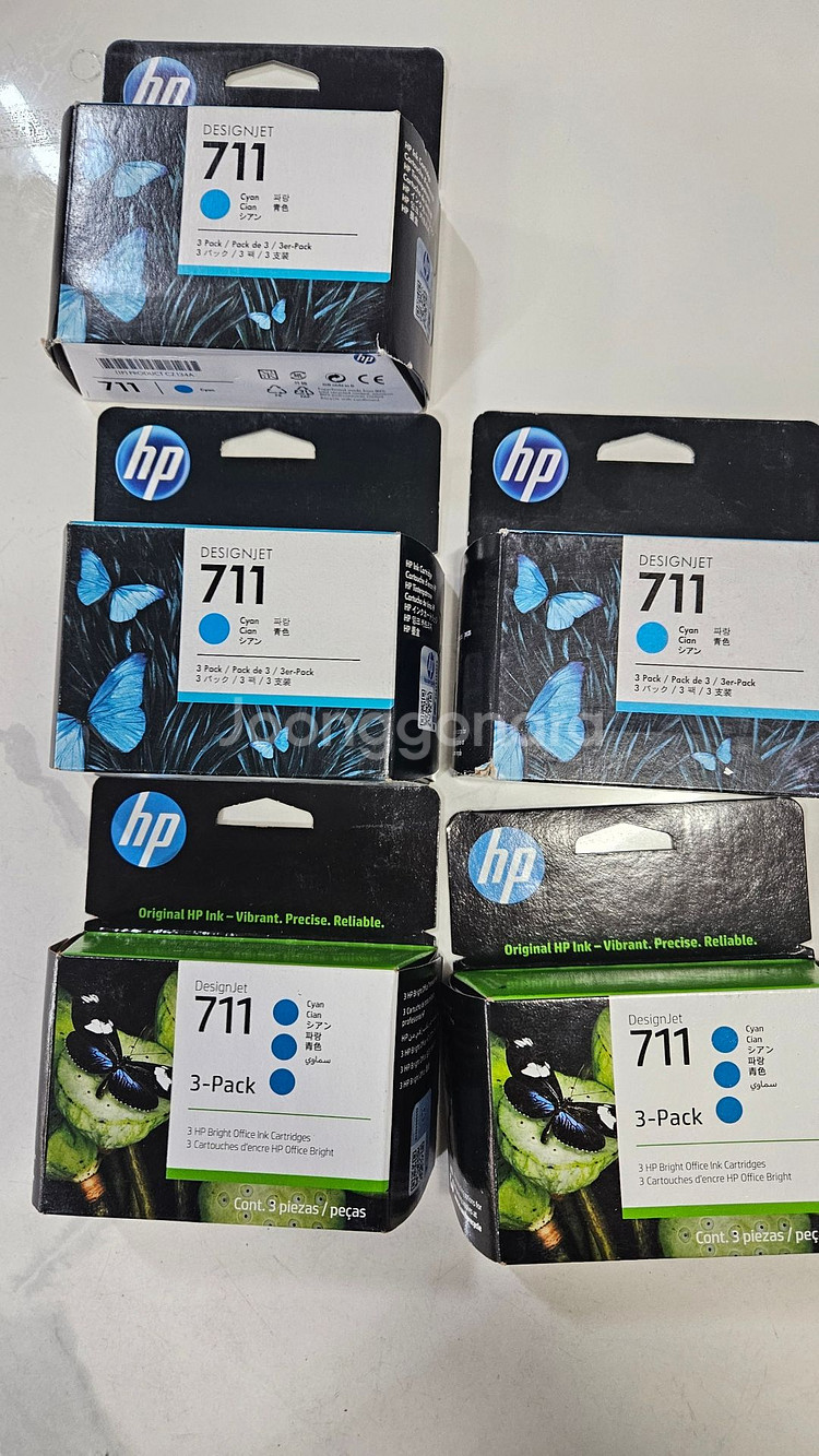 HP 711 C 플로터 잉크 3팩 (CZ134A-WO)--0