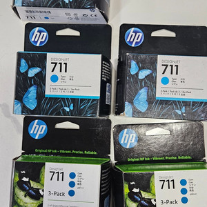 HP 711 C 플로터 잉크 3팩 (CZ134A-WO)