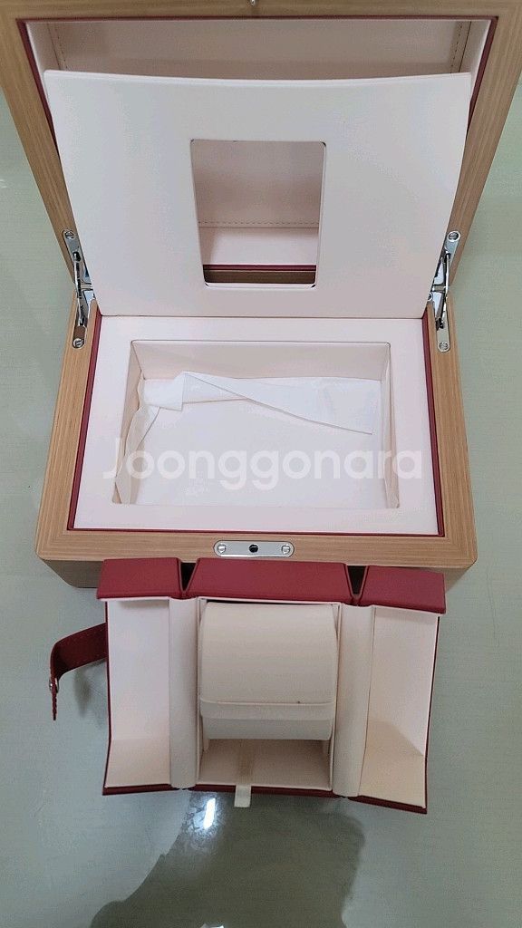 오메가 시계 원목 케이스 여행용 가죽케이스 포함--1