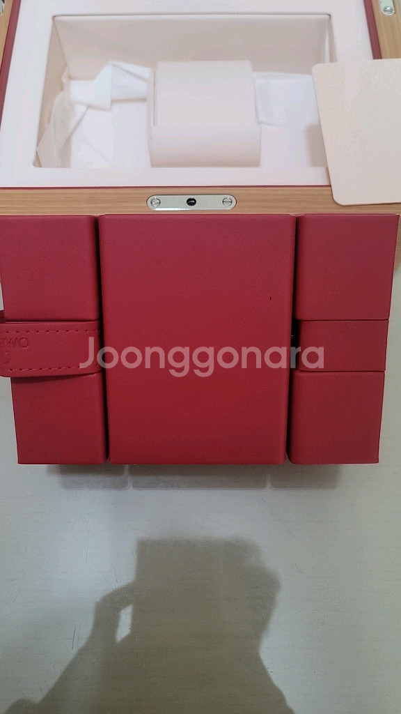 오메가 시계 원목 케이스 여행용 가죽케이스 포함--3