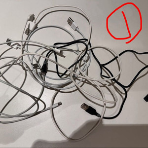 아이폰 8핀 라이트닝 케이블, 5핀 젠더, USB 케이