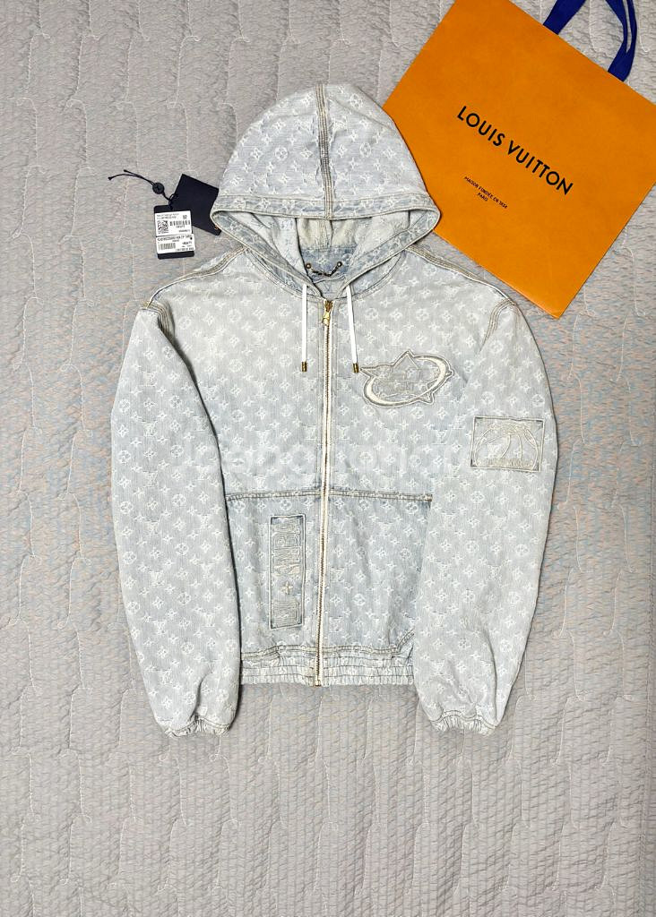 루이비통 NBA 데님 후드집업--1