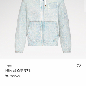 루이비통 NBA 데님 후드집업