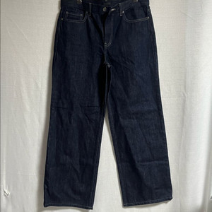 유니클로 진청 와이드핏 데님팬츠 청바지 26