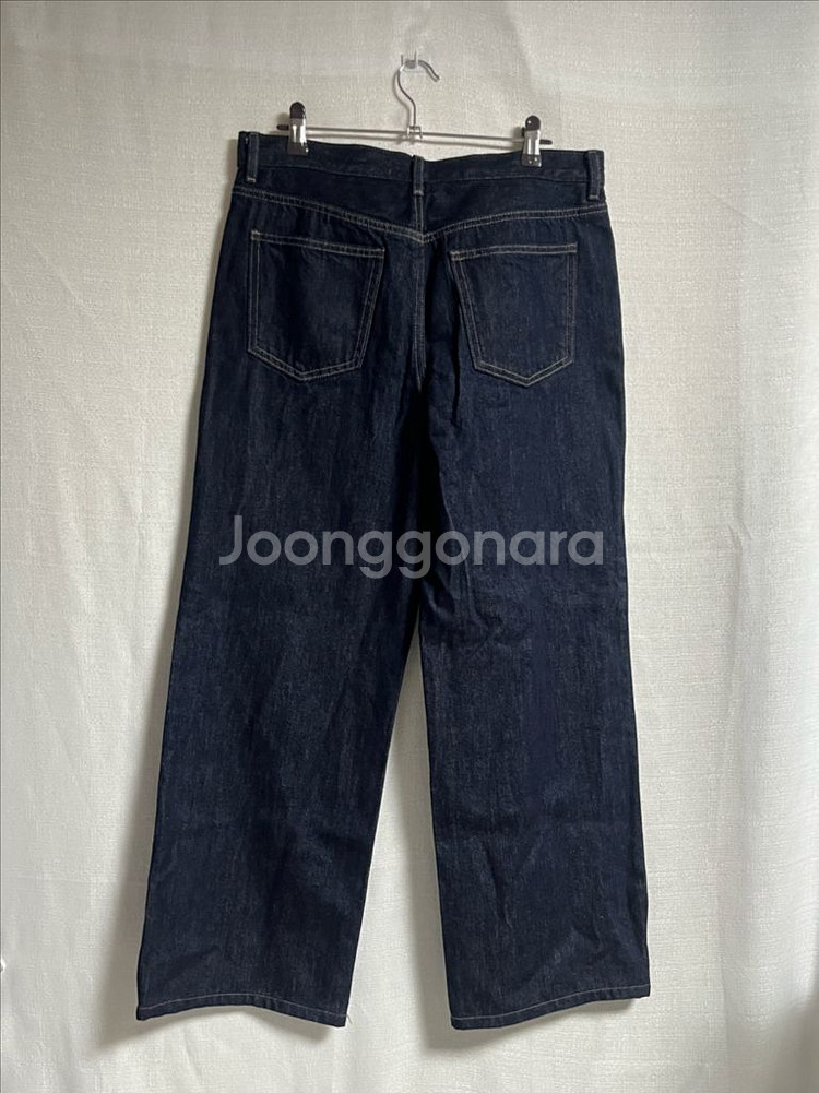 유니클로 진청 와이드핏 데님팬츠 청바지 26--4