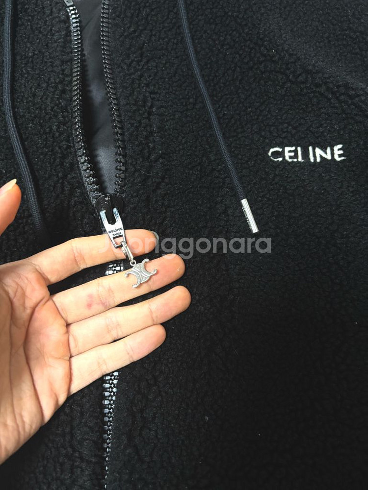 셀린느 플리스 후드집업--2