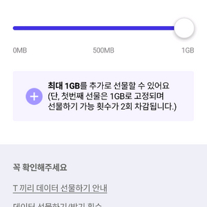 SKT 데이터 2기가