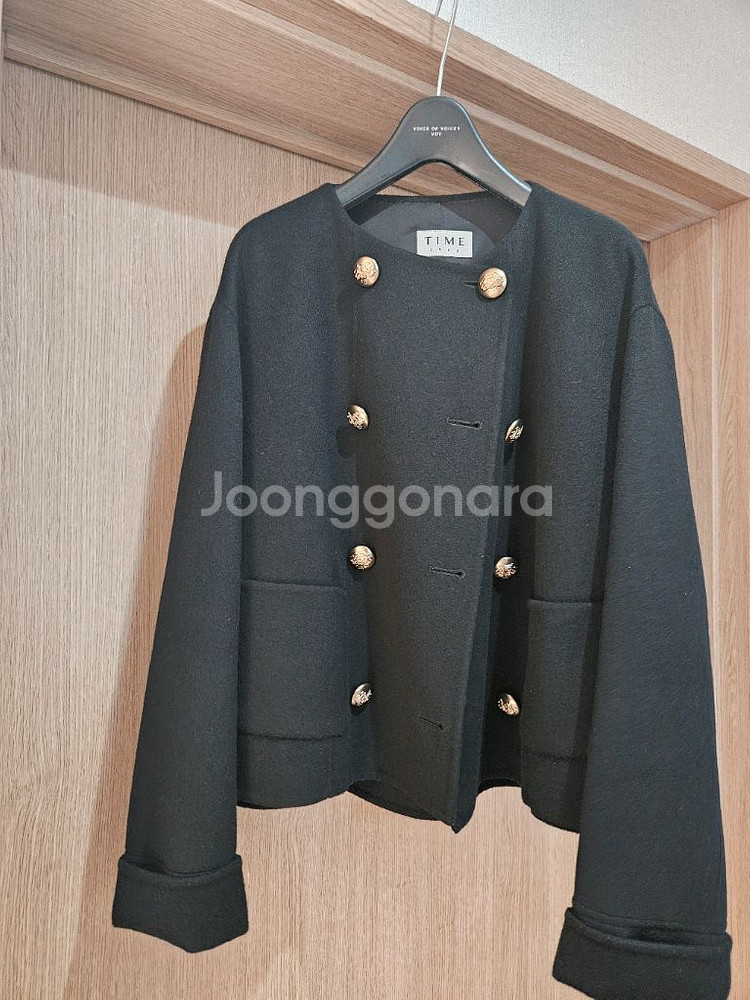 타임 핸드메이드 크롭 재킷--0