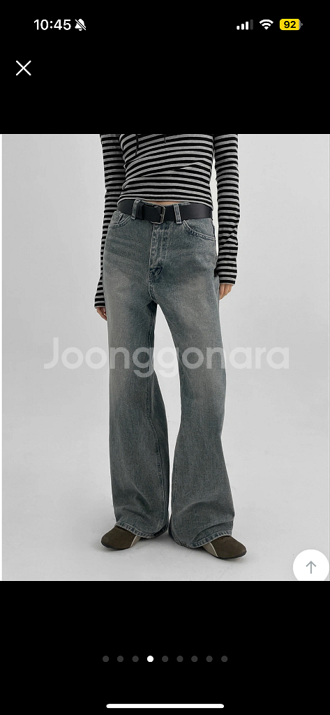 블랙업 샤타링 와이드 부츠컷 데님팬츠 m--2