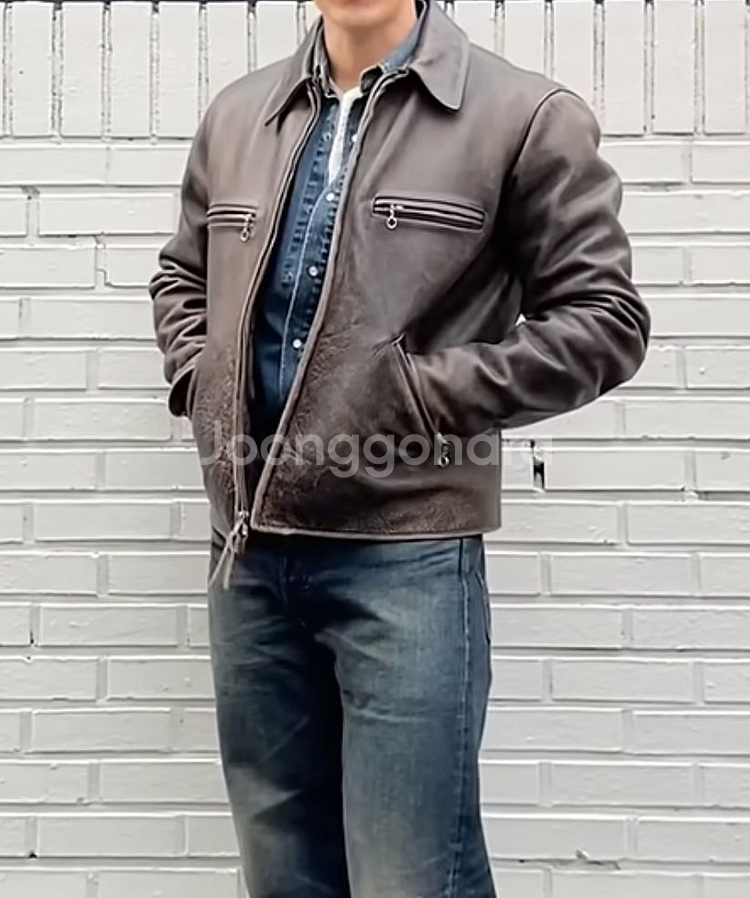 RRL Owens 레더자켓 M사이즈 더블알엘--7