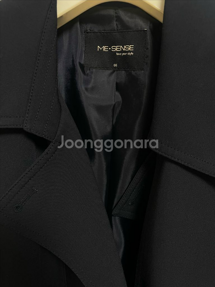 ME-SENSE 미센스 블랙 트렌치코트 거의새것--3