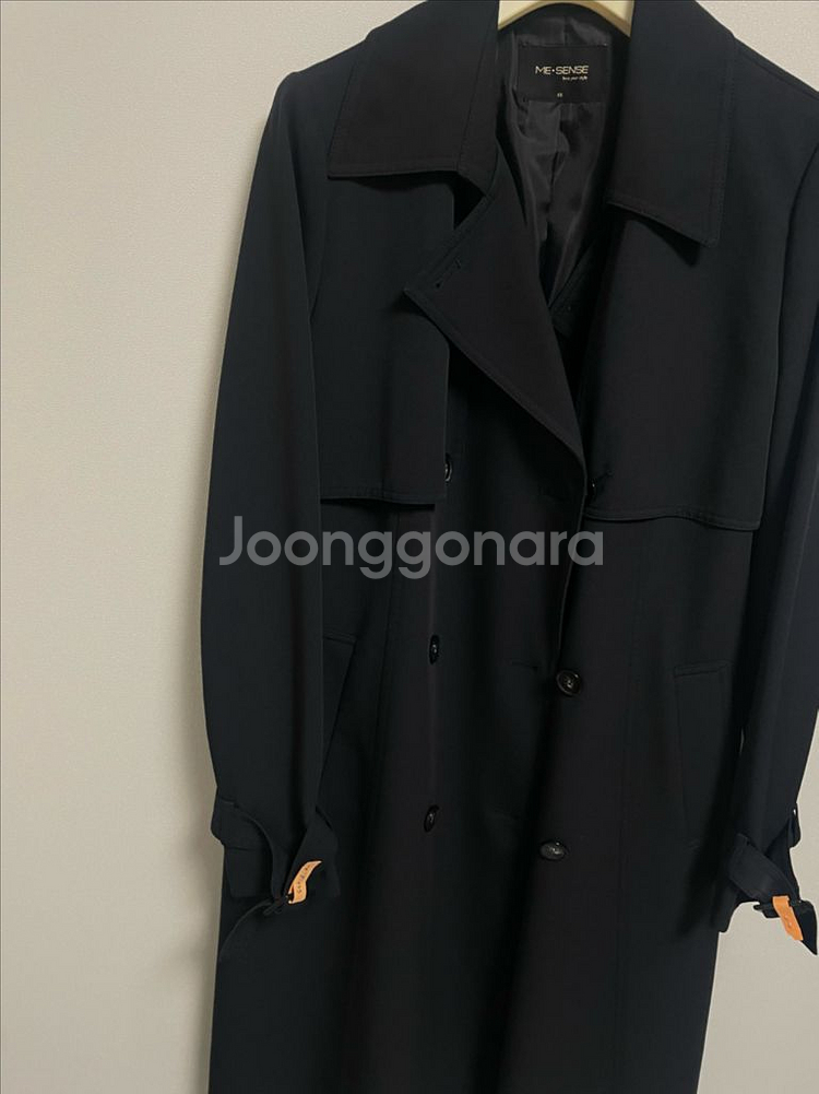ME-SENSE 미센스 블랙 트렌치코트 거의새것--1