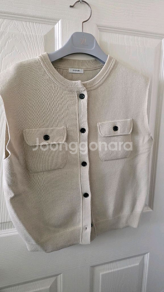 시스템 신상 플랩 포켓 니트 베스트 조끼--3