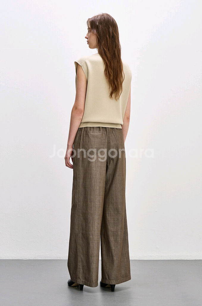 시스템 신상 플랩 포켓 니트 베스트 조끼--2